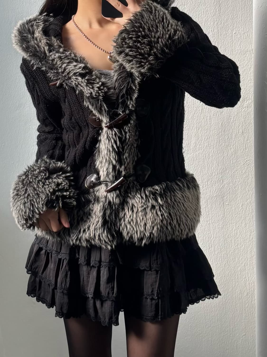 Japanese Vintage Knit Cardigan Jacket 상품이미지3