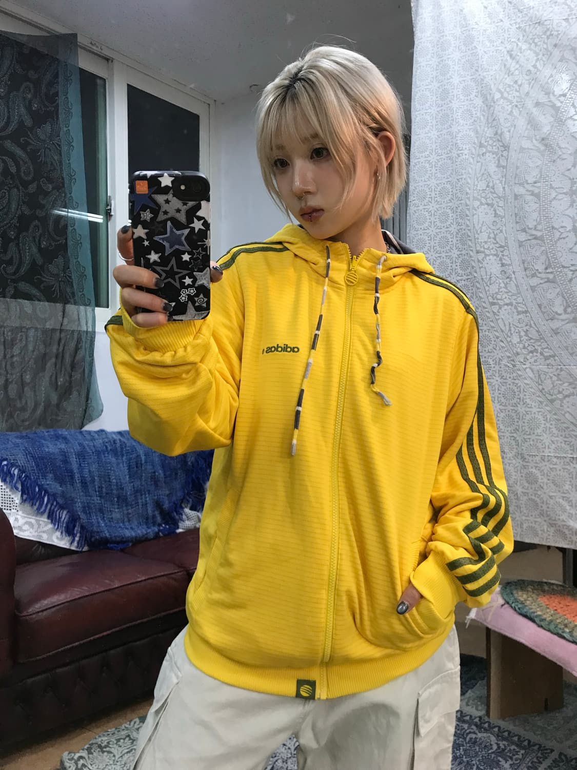 아디다스 리버시블 옐로우 후드집업  상품이미지2