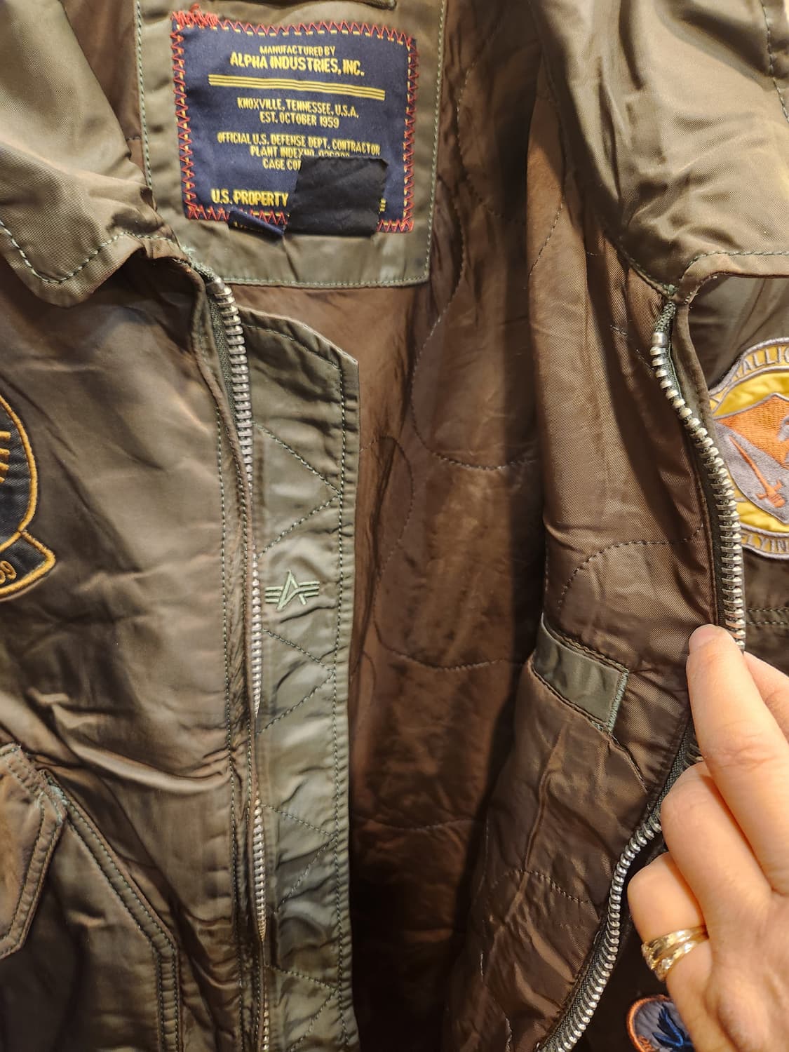 알파인더스트리 MA-1 와펜 항공점퍼 새제품  상품이미지7