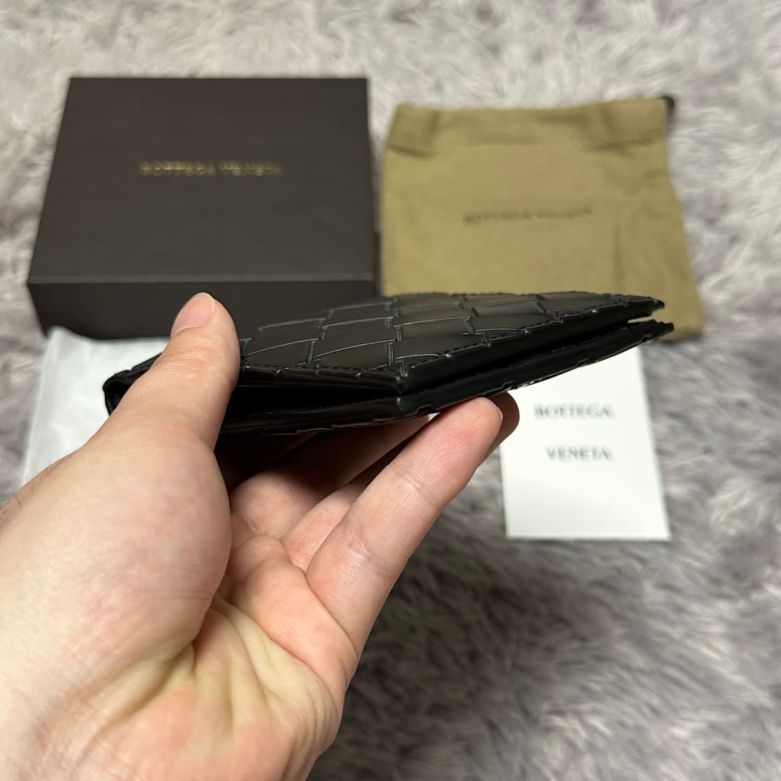[풀구성] 보테가베네타 인트레치아토 반지갑 블랙 상품이미지8