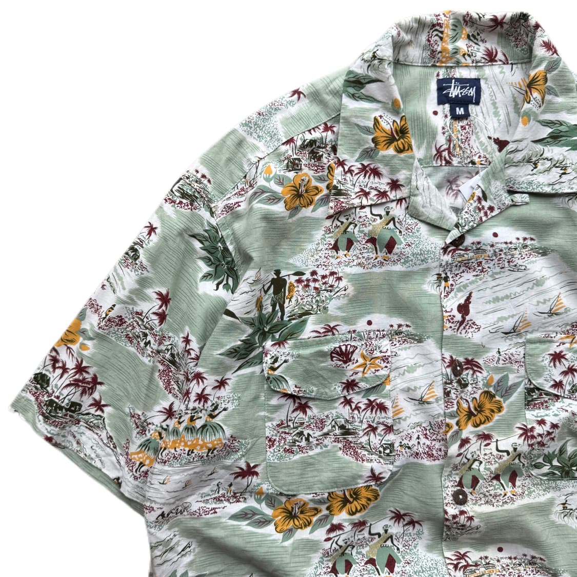 90s 스투시 하와이안 셔츠 M(XL) 상품이미지3