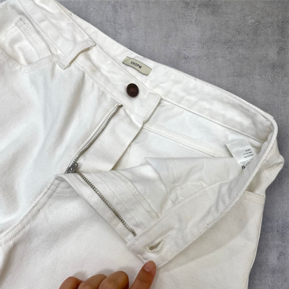 샵엠 Shopm 화이트 그레이스 데님 팬츠 M 상품이미지2