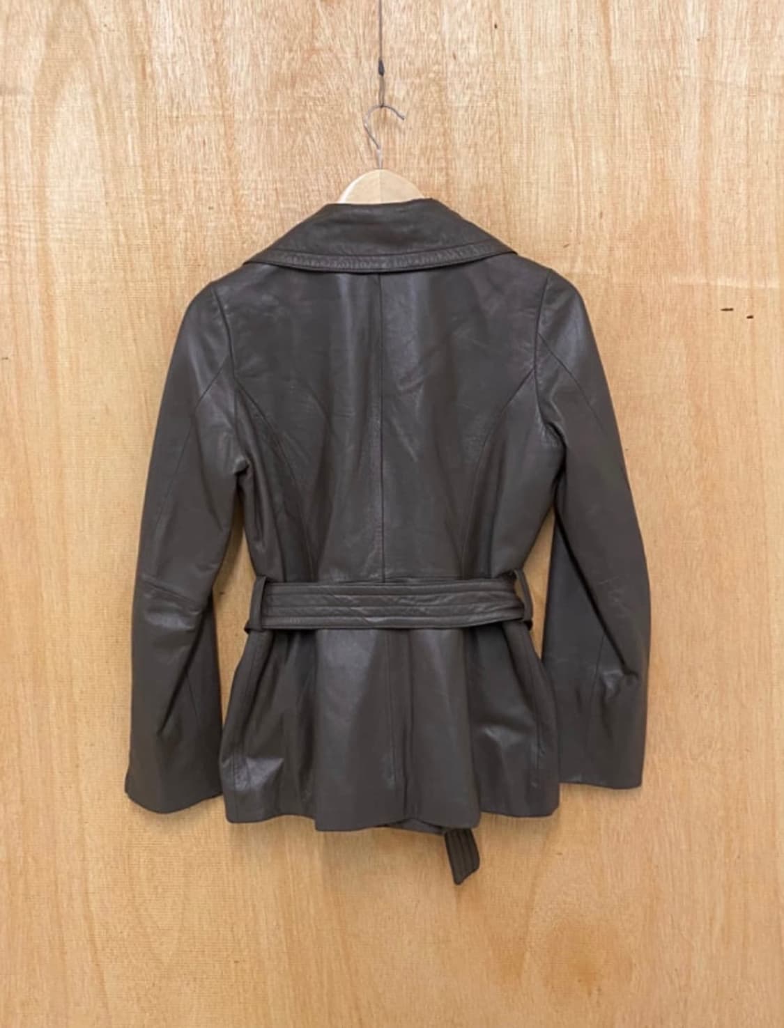 VTG 2way leather half coat 투웨이 가죽 하프코트 상품이미지3