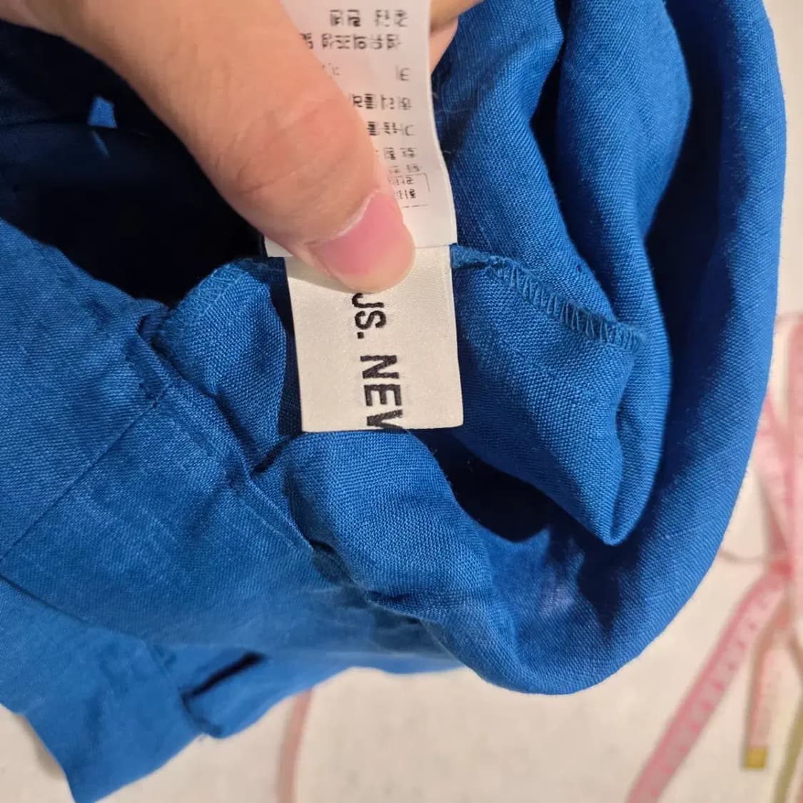 Js.newyorks 블루 린넨 블라우스 상품이미지6