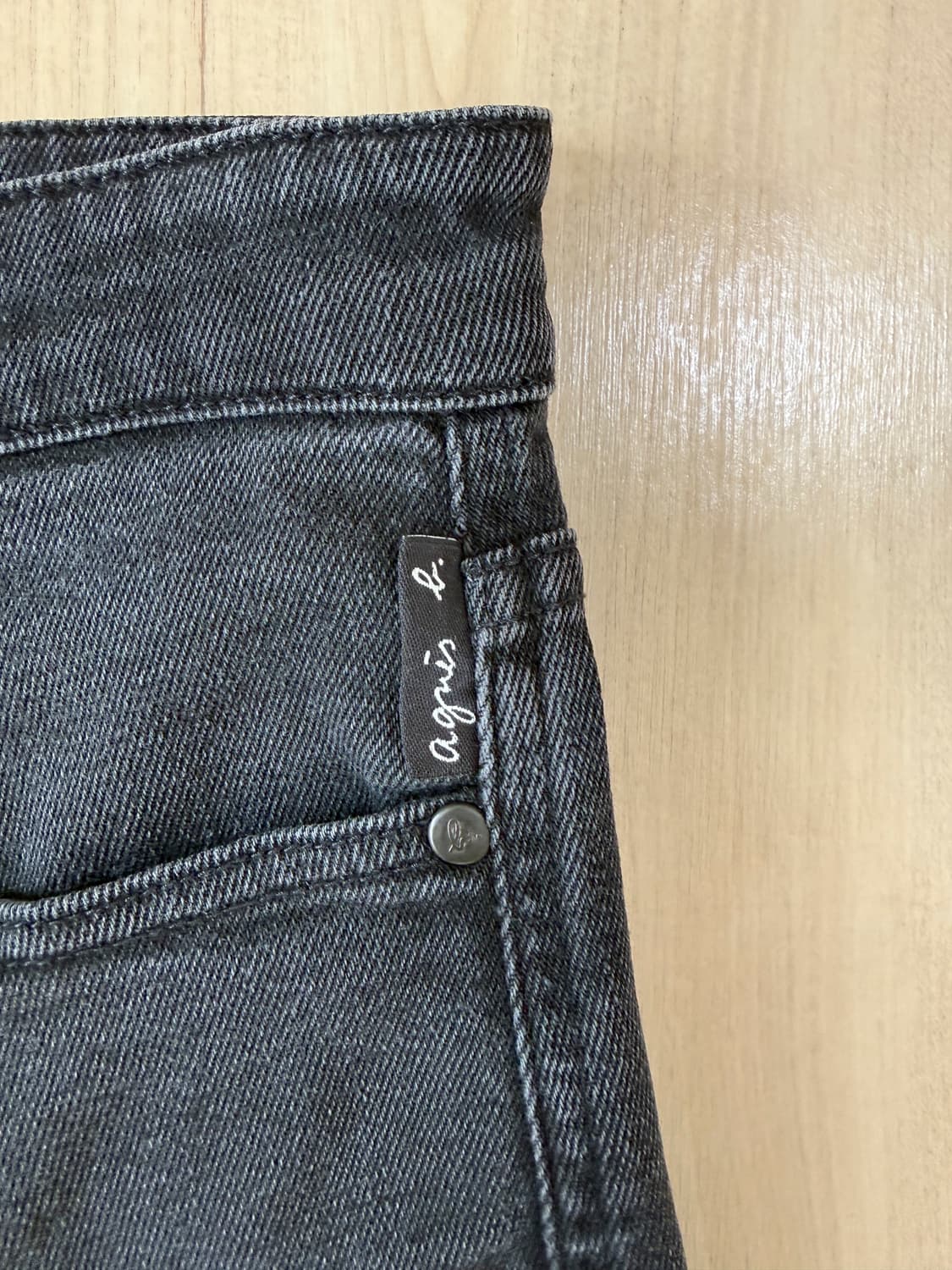 agnes b 흑청 데님 팬츠 상품이미지4