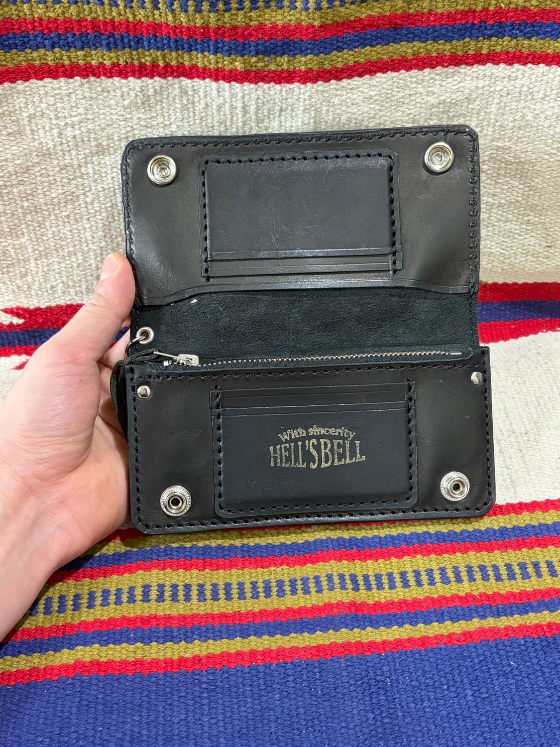 Real leather stud western trucker / 장지갑 상품이미지3