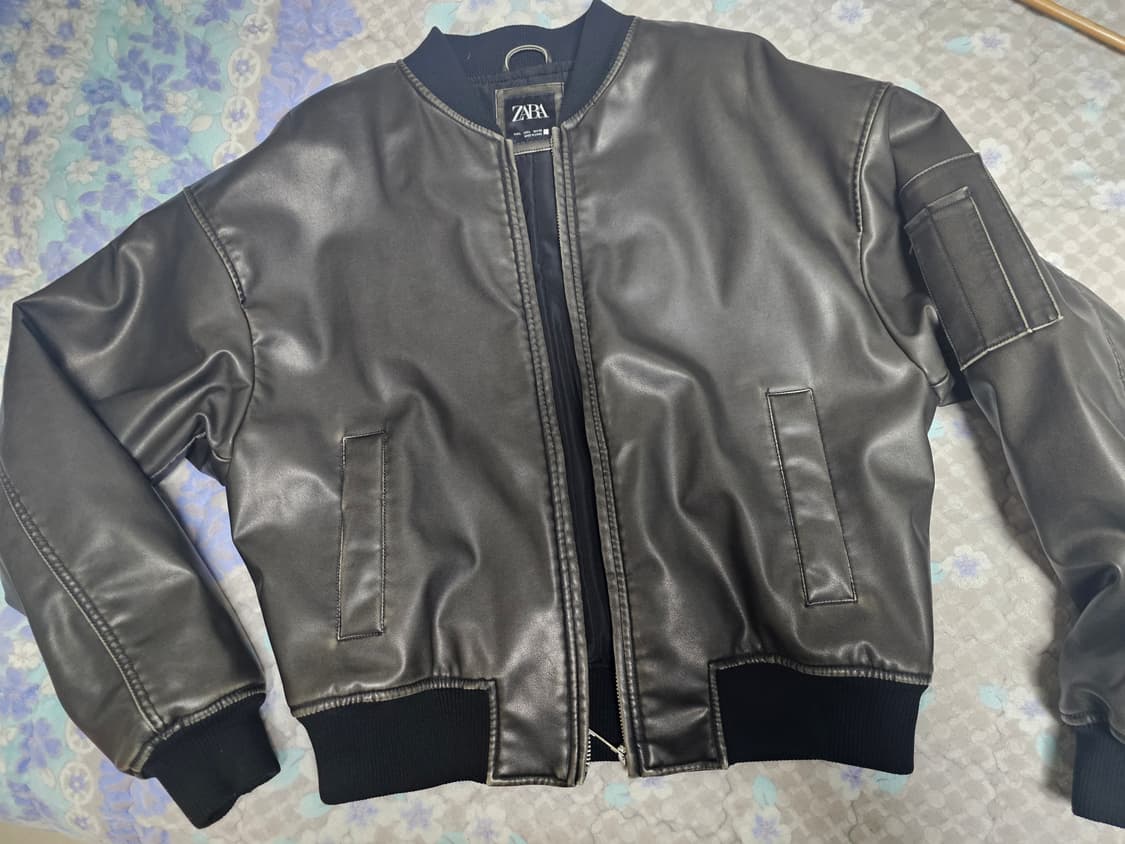 자라 남성 빈티지 가죽자켓 110 상품이미지7