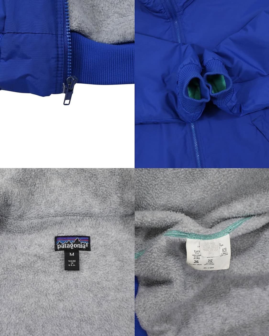 1990 USA 파타고니아 쉘드 신칠라 자켓 빈티지 미국제 봄버 상품이미지6