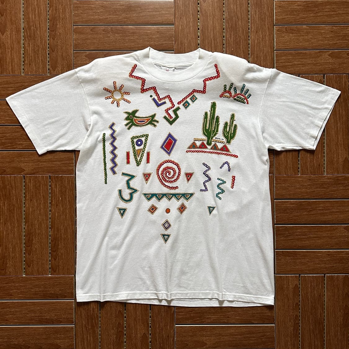 90’s Kwbl 50/50 usa vintage 1/2 tee 상품이미지1