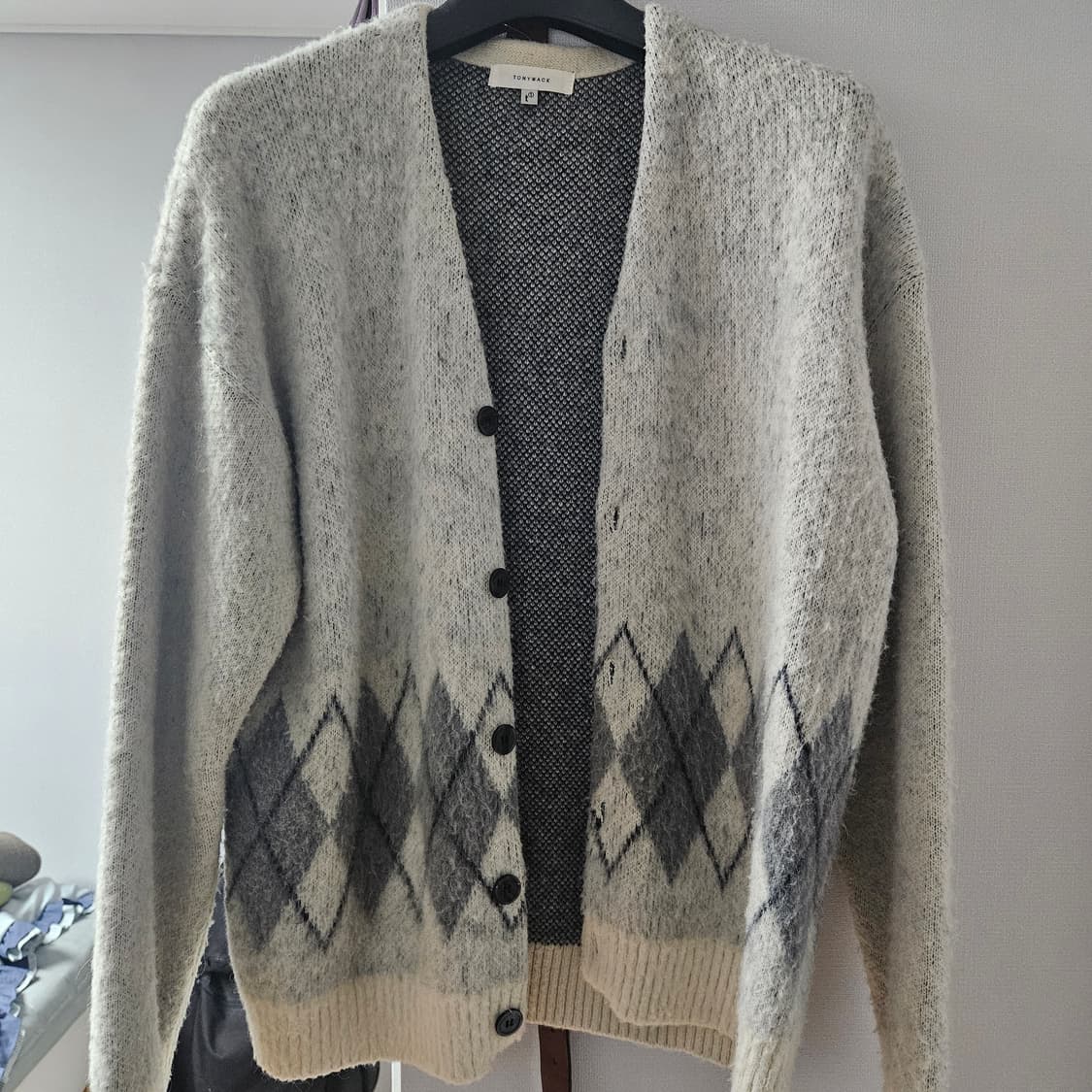 토니웩 모헤어 가디건 에크루 m 상품이미지2