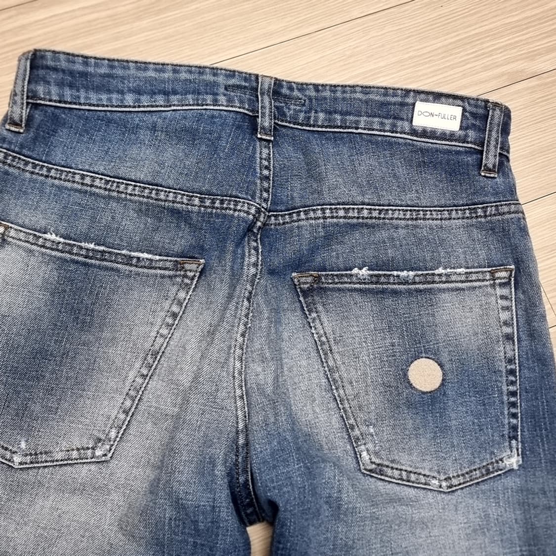 이태리제 돈더풀러 데미지 워싱 패치 청바지(30) 상품이미지10