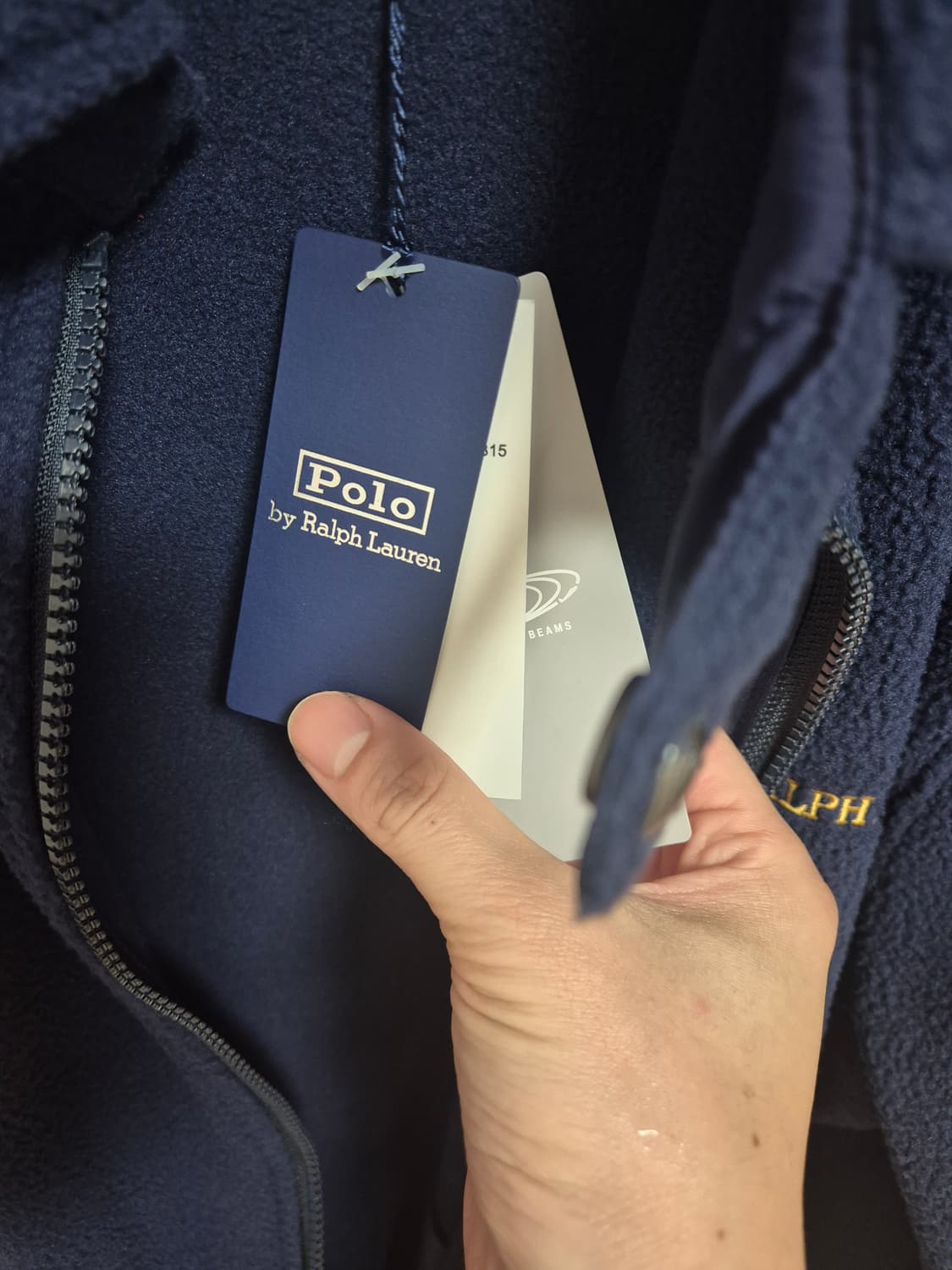 (새상품L)폴로 랄프 로렌 x 빔즈 플리스 재킷 다크 네이비 상품이미지4