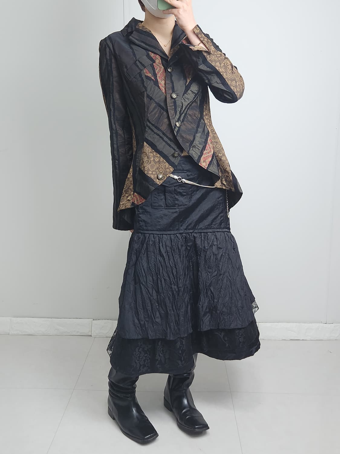 (DOHO)레이어드 레이스 스커트 상품이미지3