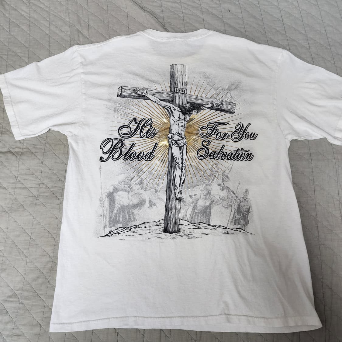 [XL] 00s 지저스 JESUS 더블사이드 빈티지 티셔츠 화이트 상품이미지1