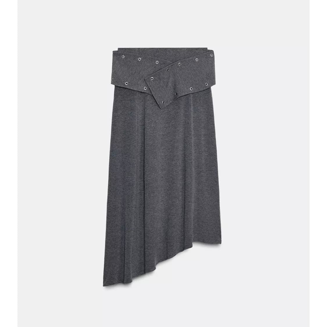 zara 자라 부드러운 스터드 미디 스커트 롱스커트 그레이 상품이미지4