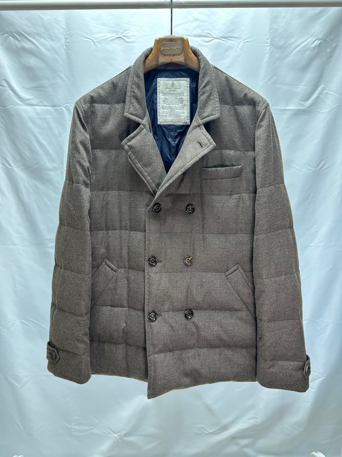 브루넬로쿠치넬리 캐시미어100 브레스티드 구스다운 패딩 자켓 XL 상품이미지2