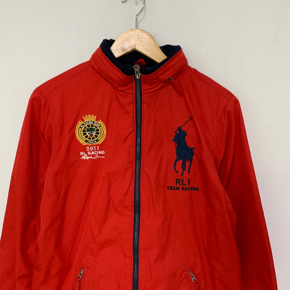 폴로 랄프로렌 RL1 레이싱 바람막이 레드 키즈 L 빈티지 여성 상품이미지2