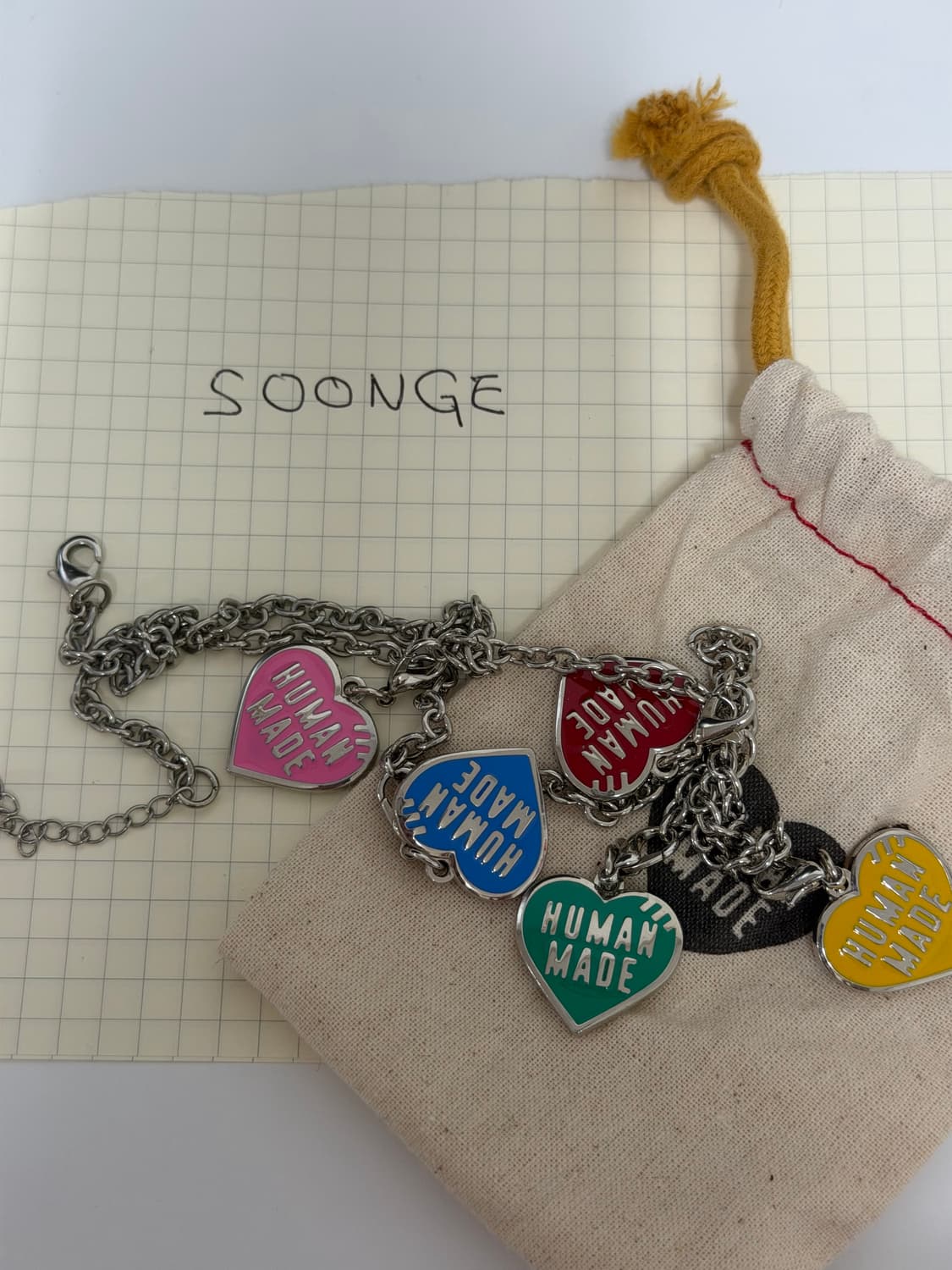 휴먼메이드 하트파이브 목걸이 상품이미지1