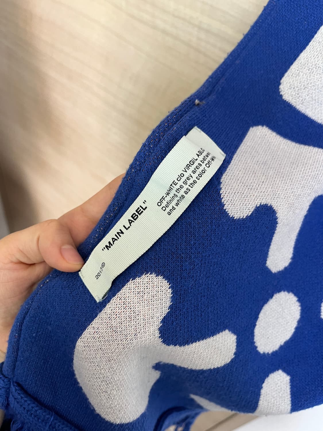 오프화이트 머플러 블루 상품이미지6