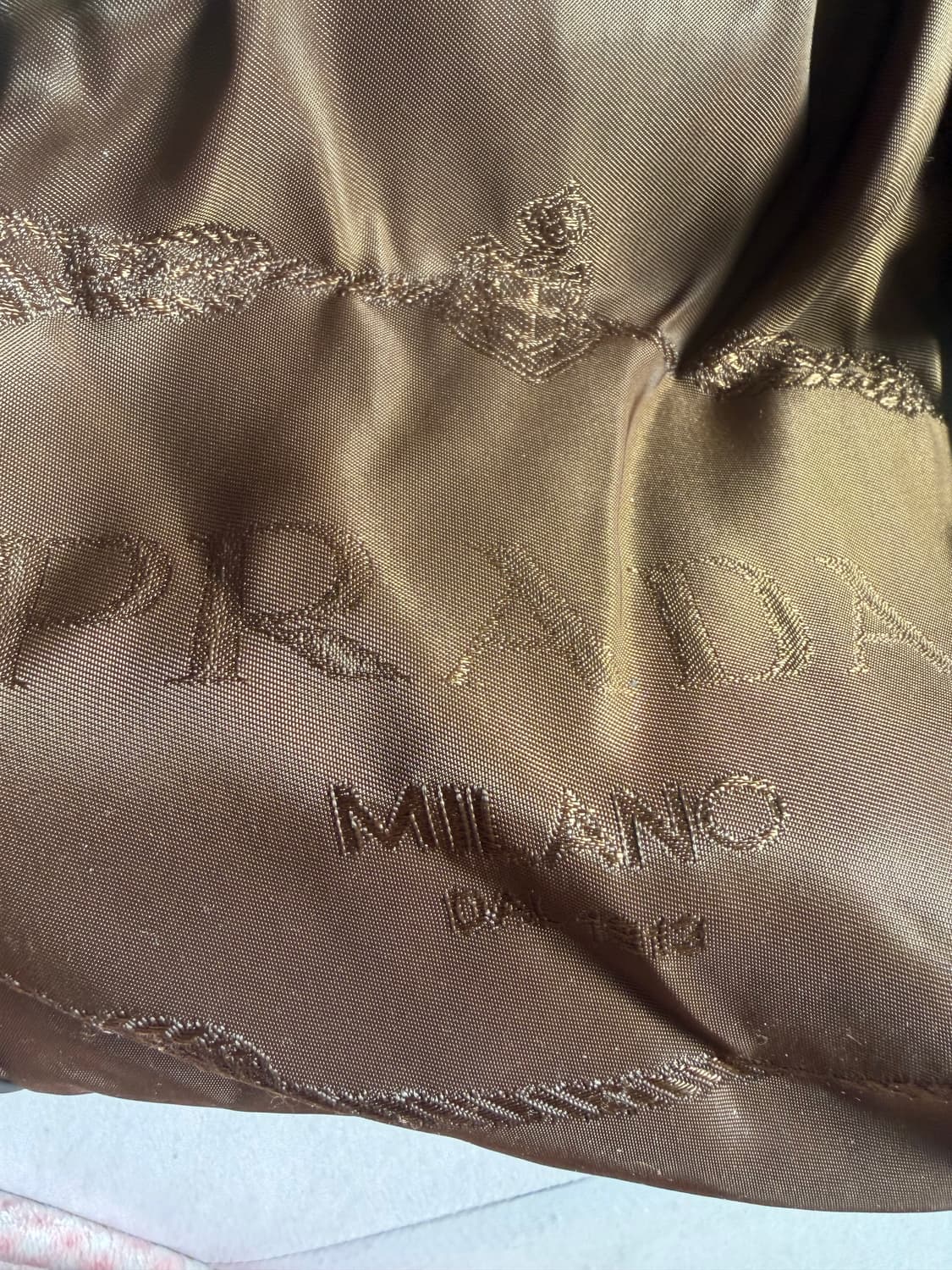 프라다 테수토 나일론 브라운 레더 트림 투웨이 핸드백, 숄더백 상품이미지9