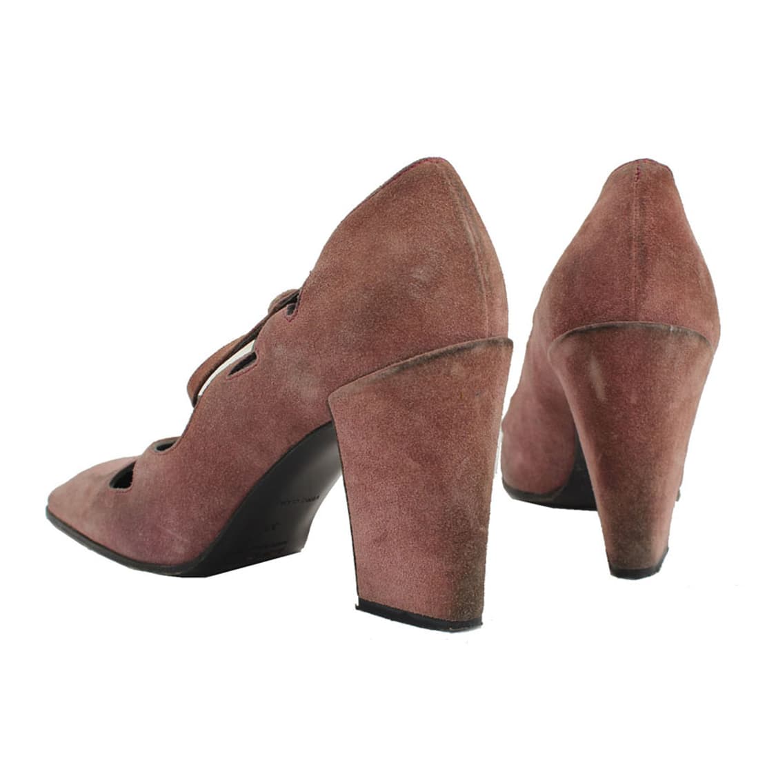 미우미우 바이올렛 스웨이드 앵클 펌프스(35) 상품이미지5