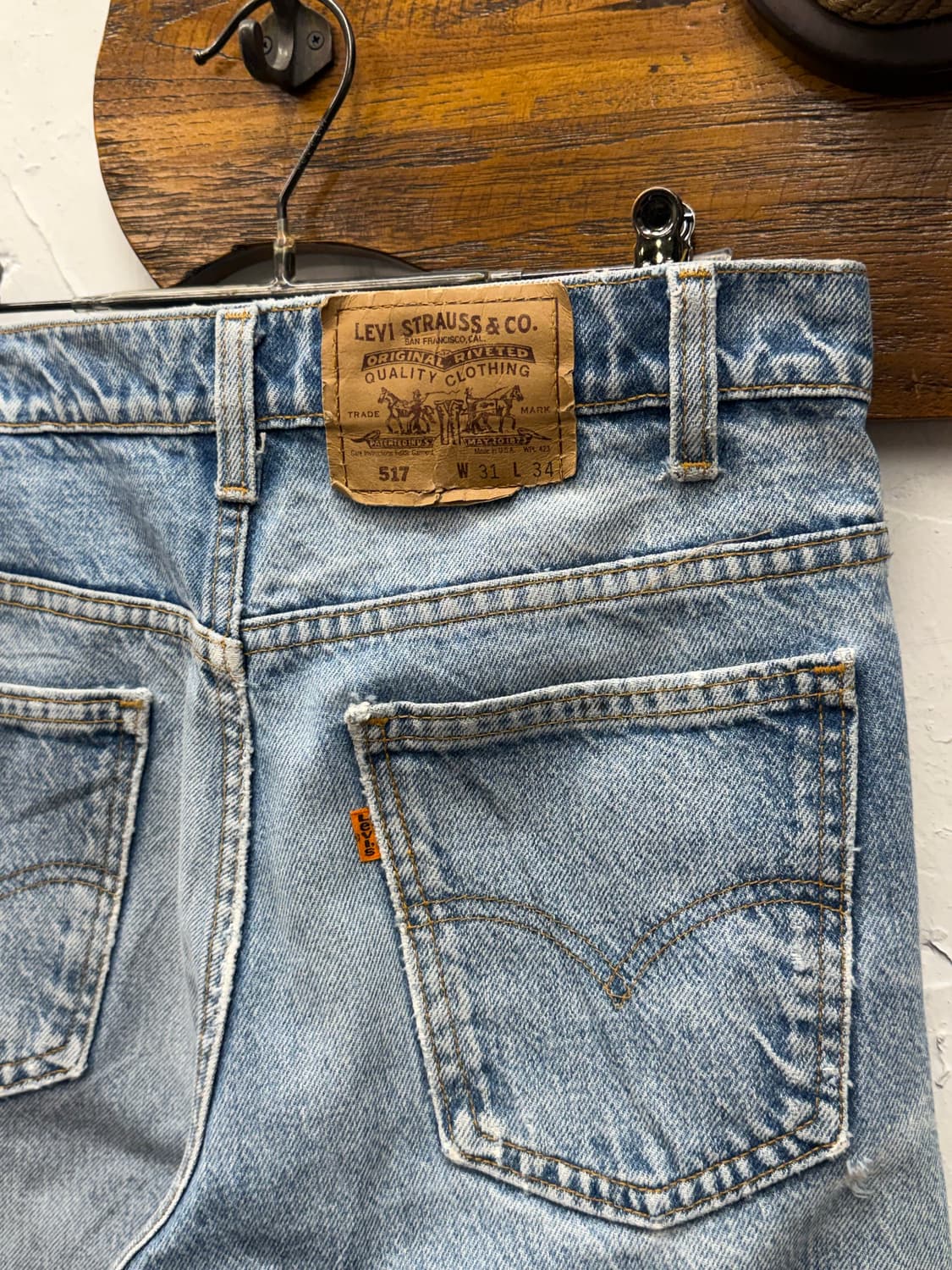 90s USA Levi's 517 Orange Tab Bootcut De 상품이미지3