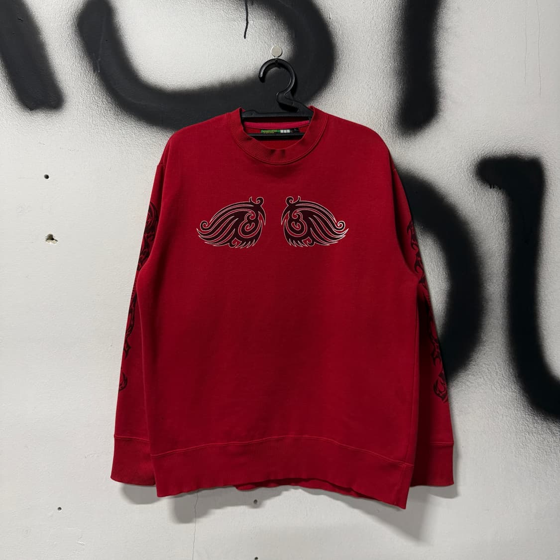 VTG 빈티지 오리엔탈 펑크 빅 프린팅 스웻 셔츠 상품이미지2