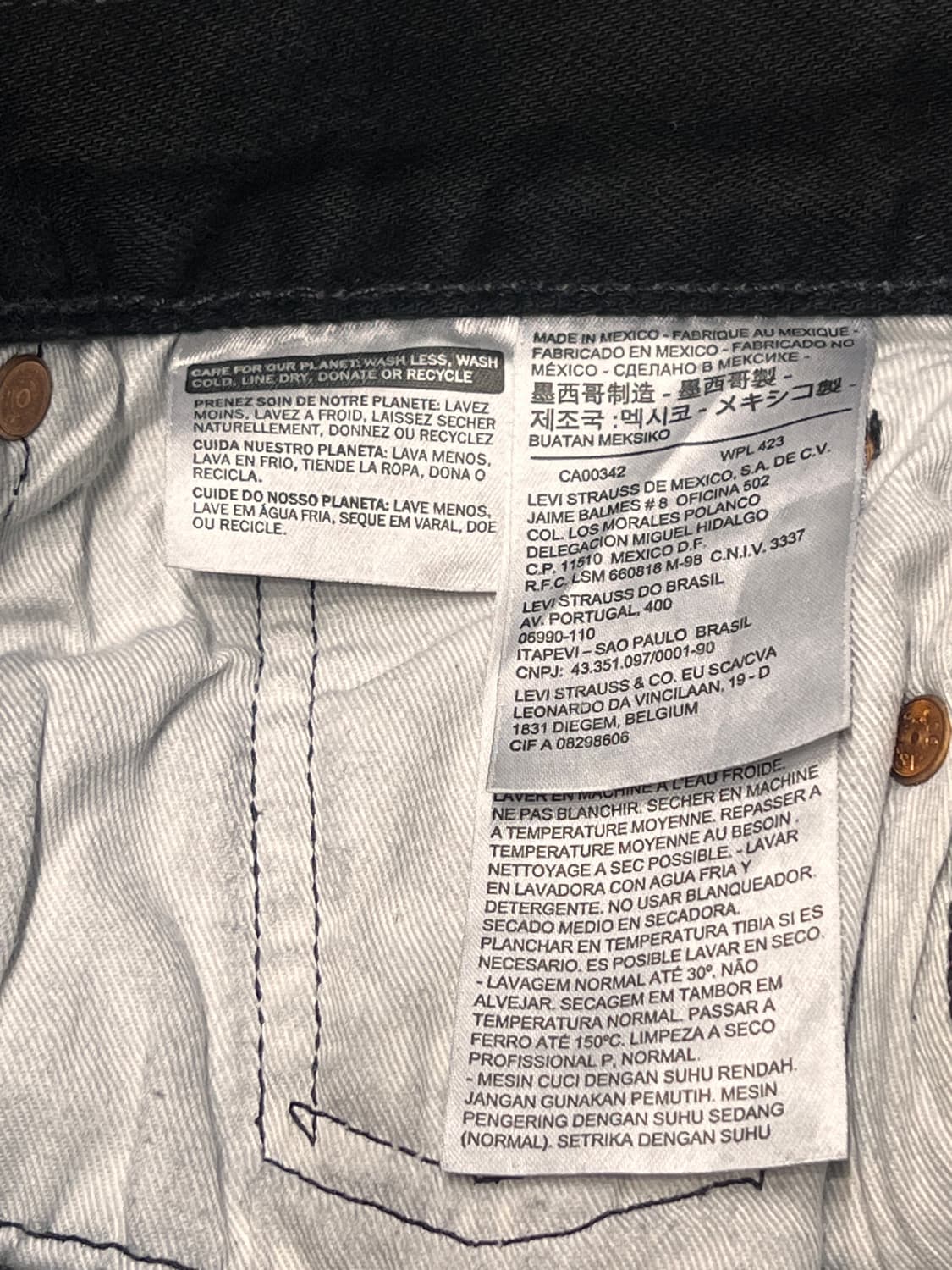 리바이스501 스키니 블랙진 상품이미지7