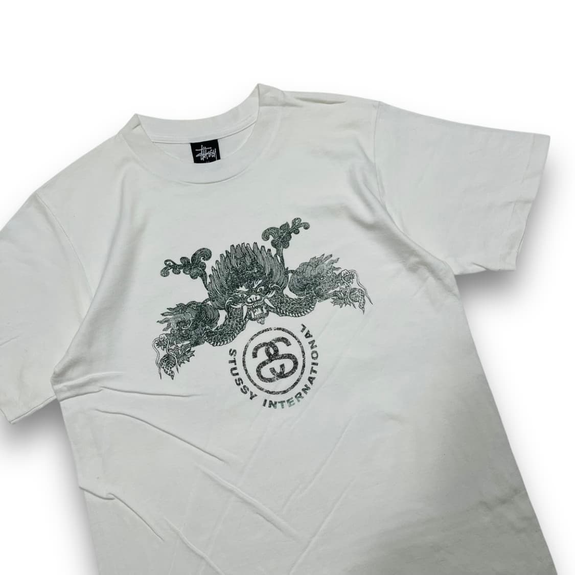 스투시 90s OG 드래곤 화이트 빈티지 반팔 티셔츠 상품이미지2