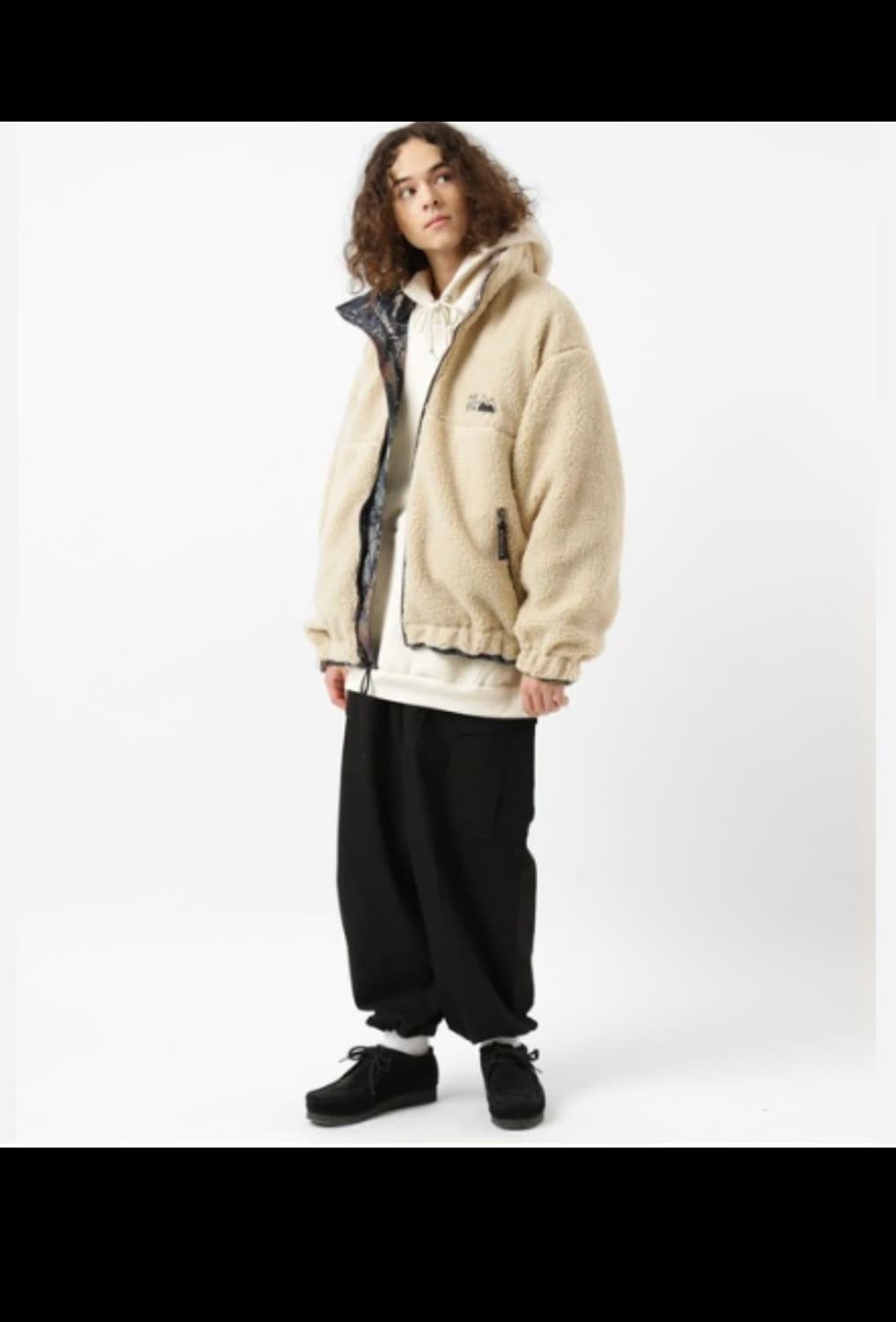 퍼스트다운 리버시블 양털 쉐르파 봄버 상품이미지1