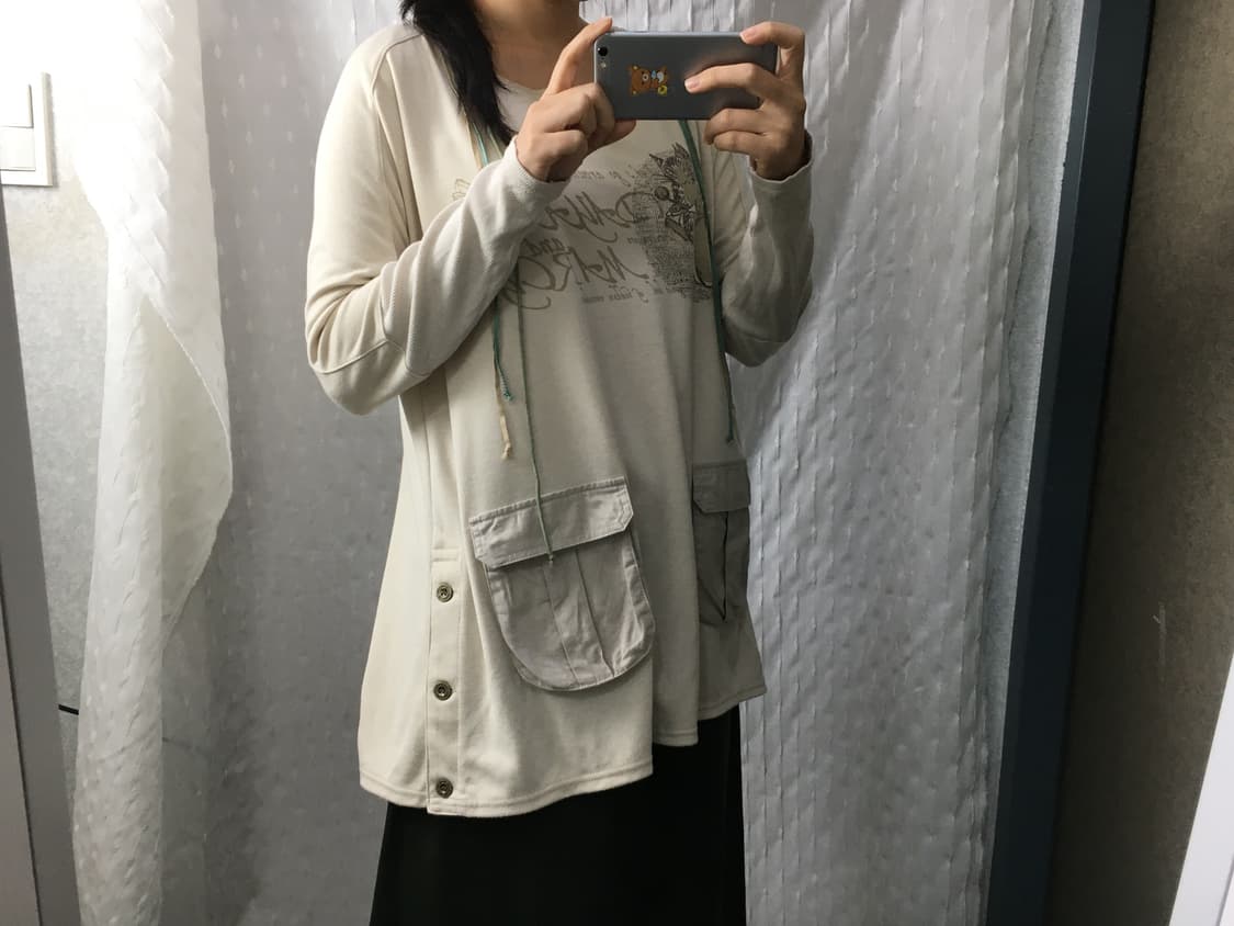 고양이 포켓 긴소매 티셔츠 상품이미지5