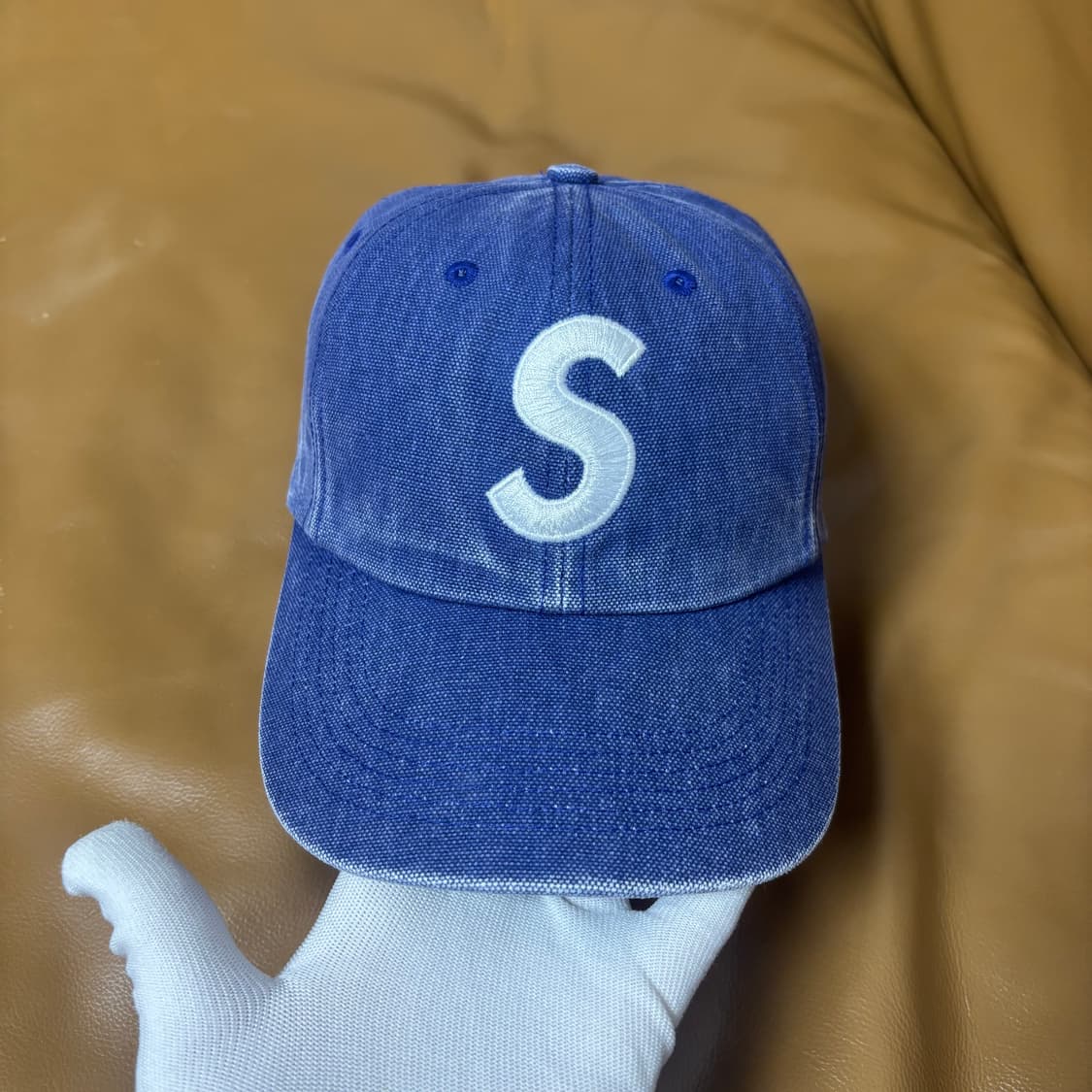 슈프림 S로고 6패널 볼캡 모자 23ss 피그먼트 네이비 상품이미지2