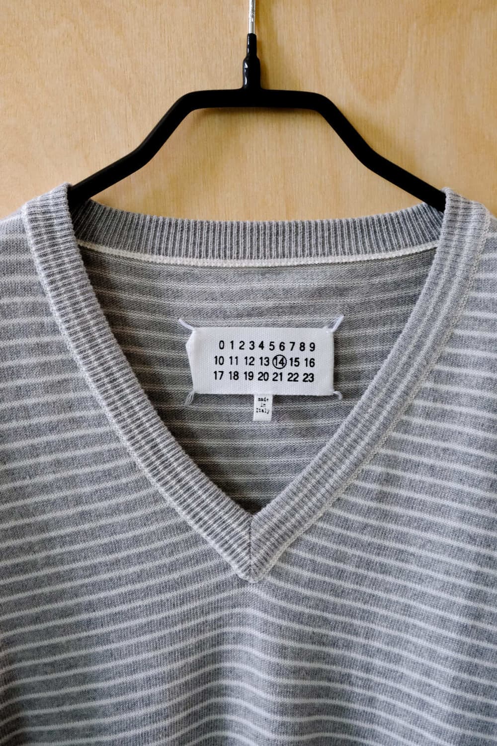 마르지엘라 브이넥 스트라이프 니트 S 상품이미지4