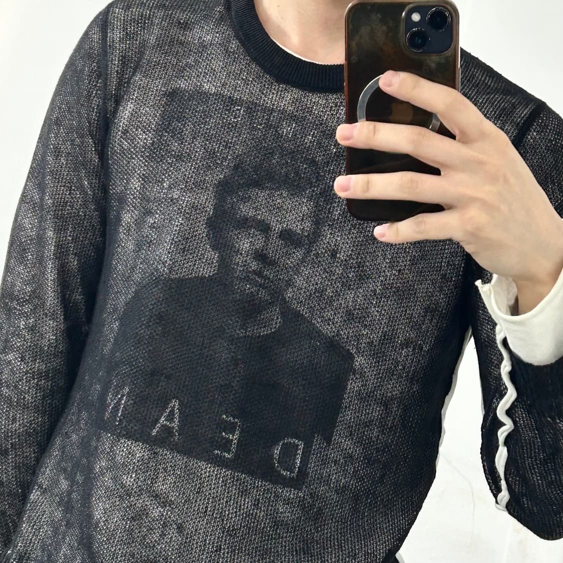 돌체앤가바나 아카이브 제임스딘 레이어드 시스루 실크 롱슬리브 상품이미지4