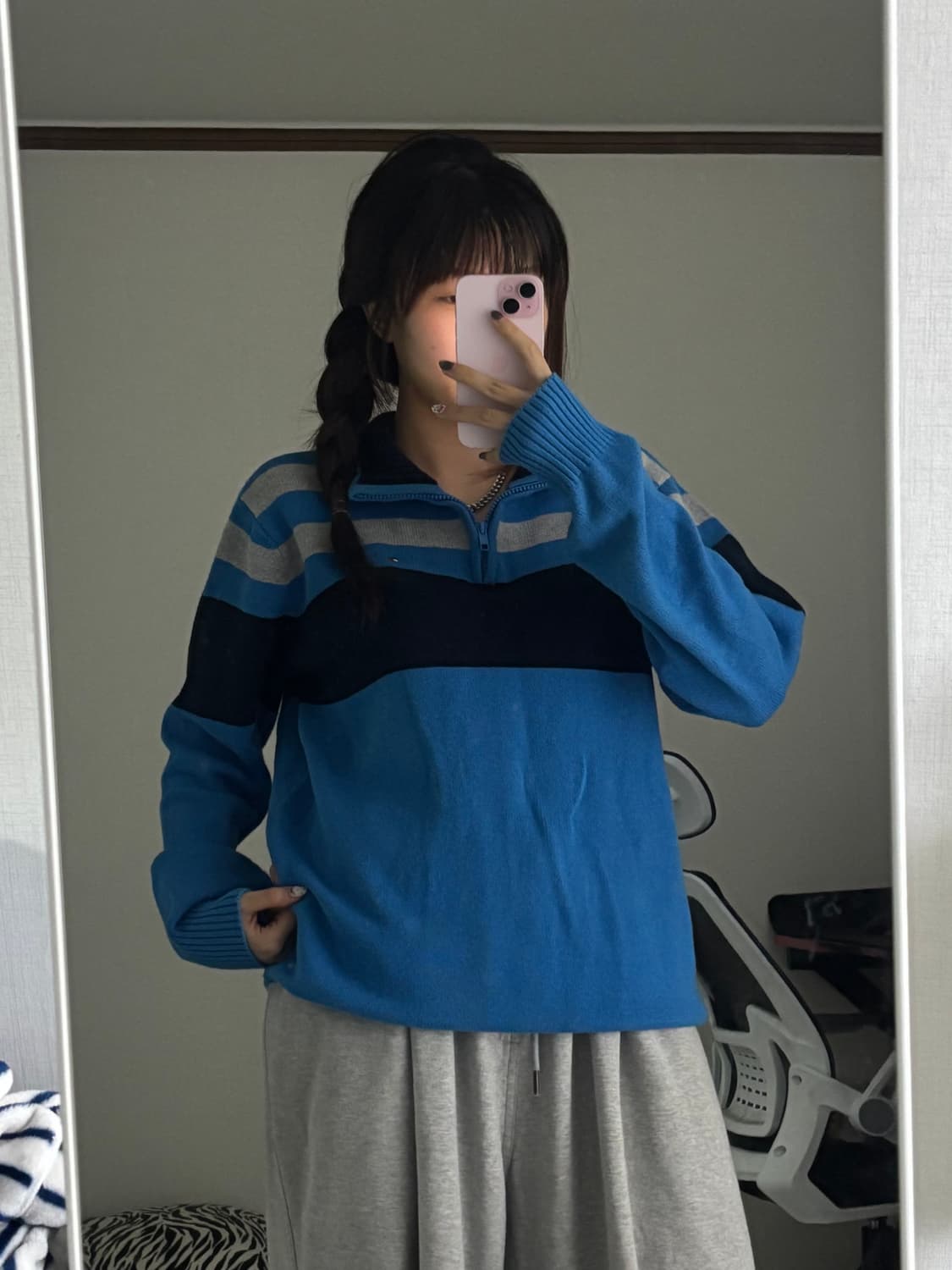 타미힐피거 반집업니트 XL 상품이미지2