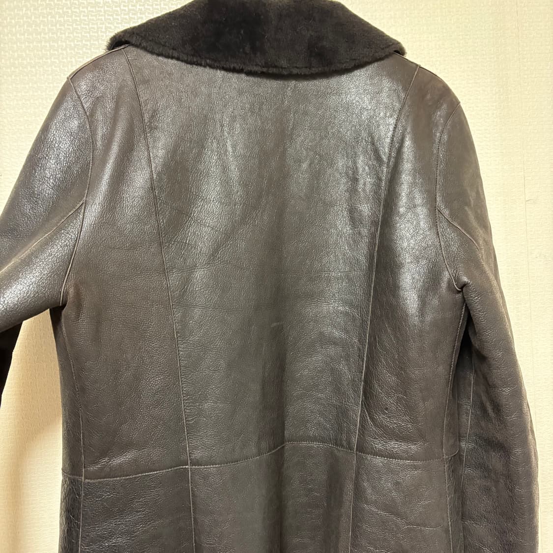 질 샌더 시어링 레더 코트 상품이미지6