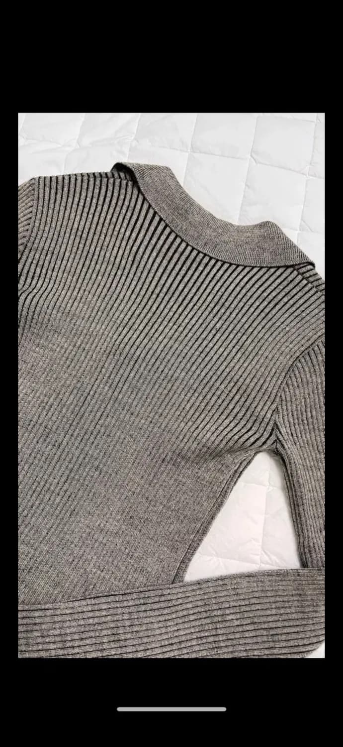 미스치프 니티드 투톤 니트셔츠 베이지 S 상품이미지5