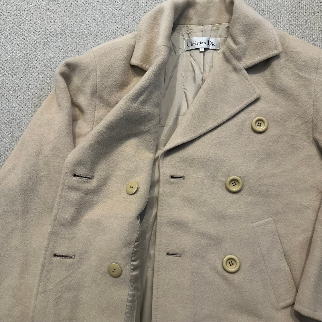 90s 크리스찬 디올 울 더블 코트 상품이미지6