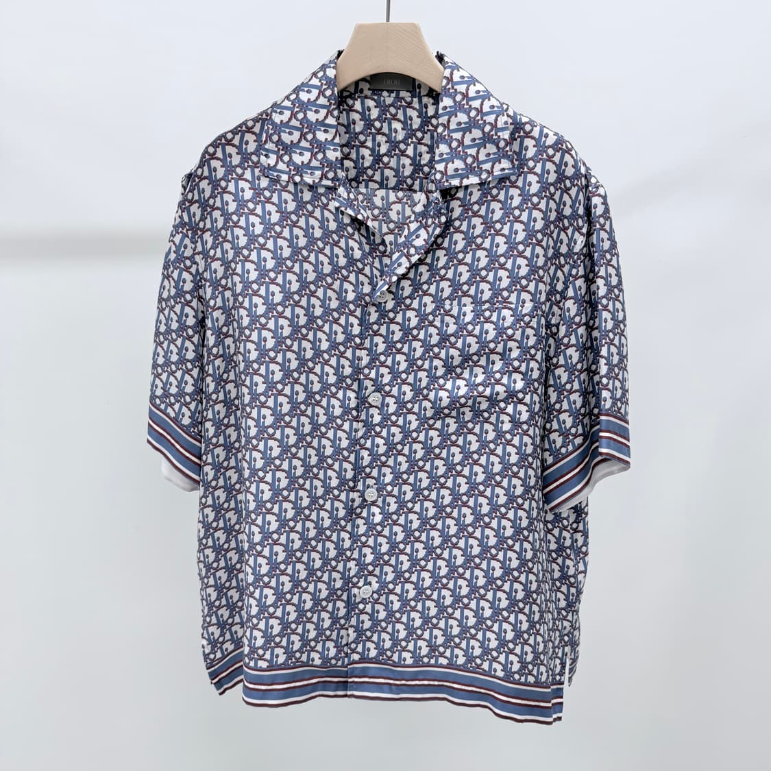 [S+급/41] 디올 오블리크 자카드 실크 반팔 셔츠 상품이미지1