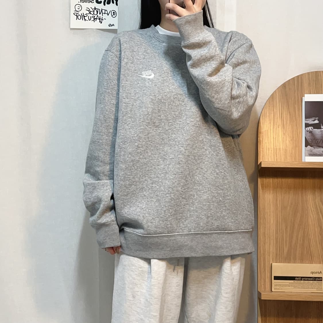 [정품] 나이키 그레이 푸츄라 맨투맨 [ XL ] 상품이미지2