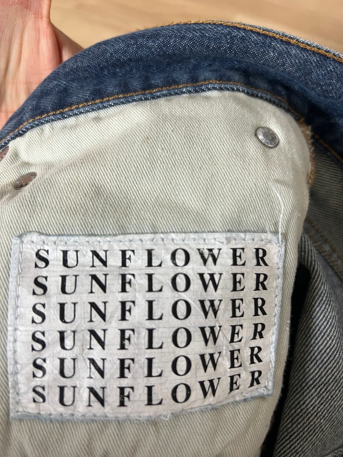 [34]선플라워 sunflower 루즈핏 데님 미드블루 상품이미지5