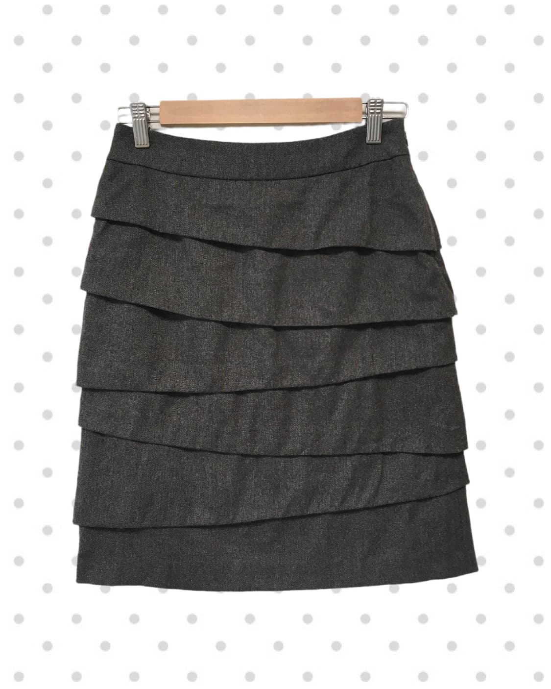 vintage tiered ruffle skirt charcoal 상품이미지5