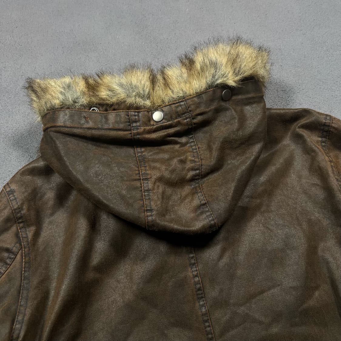 Japanese Vintage 파이어맨 후드 퍼 자켓 상품이미지5