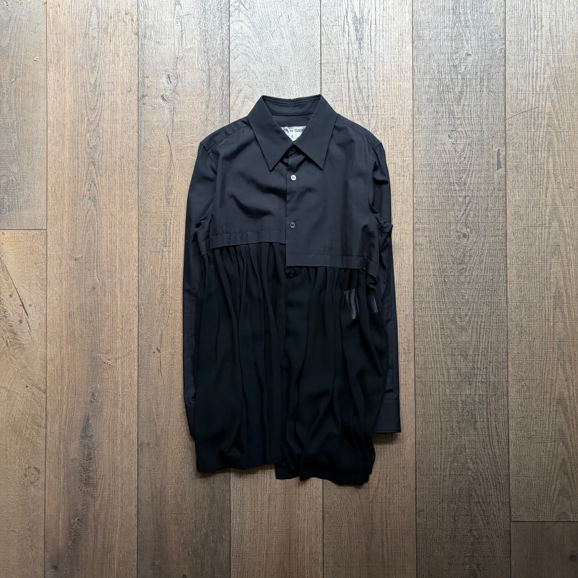 Sheer Asymmetry Docking Blouse 상품이미지1