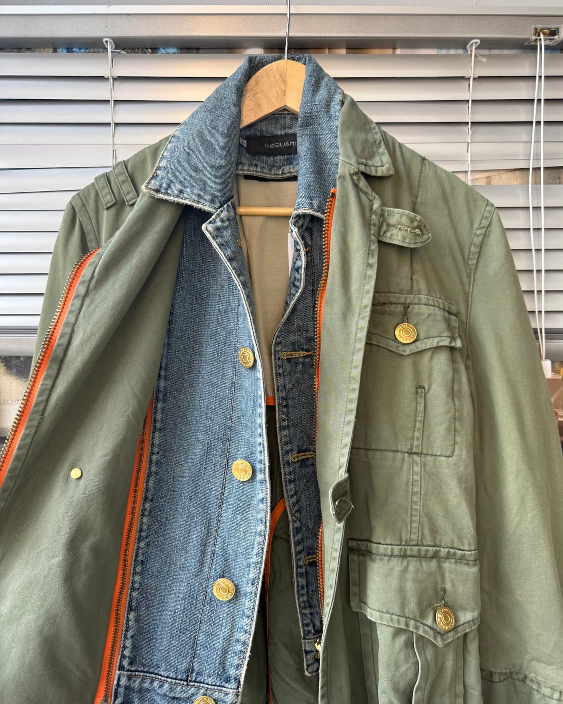 Dsquared2 05SS denim layered military자켓 상품이미지5
