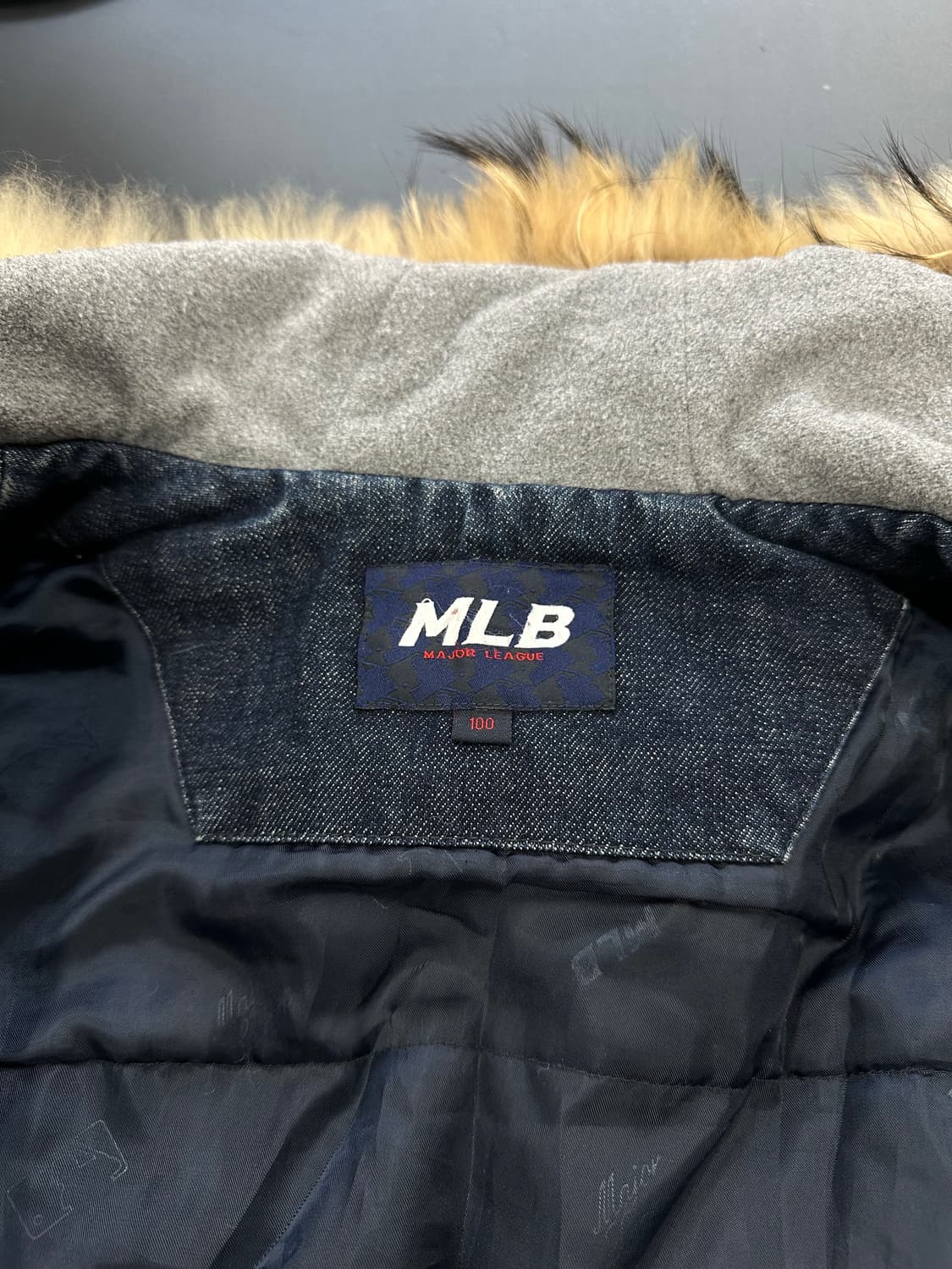 MLB 울프죠 양털 데님 패딩베스트 상품이미지10