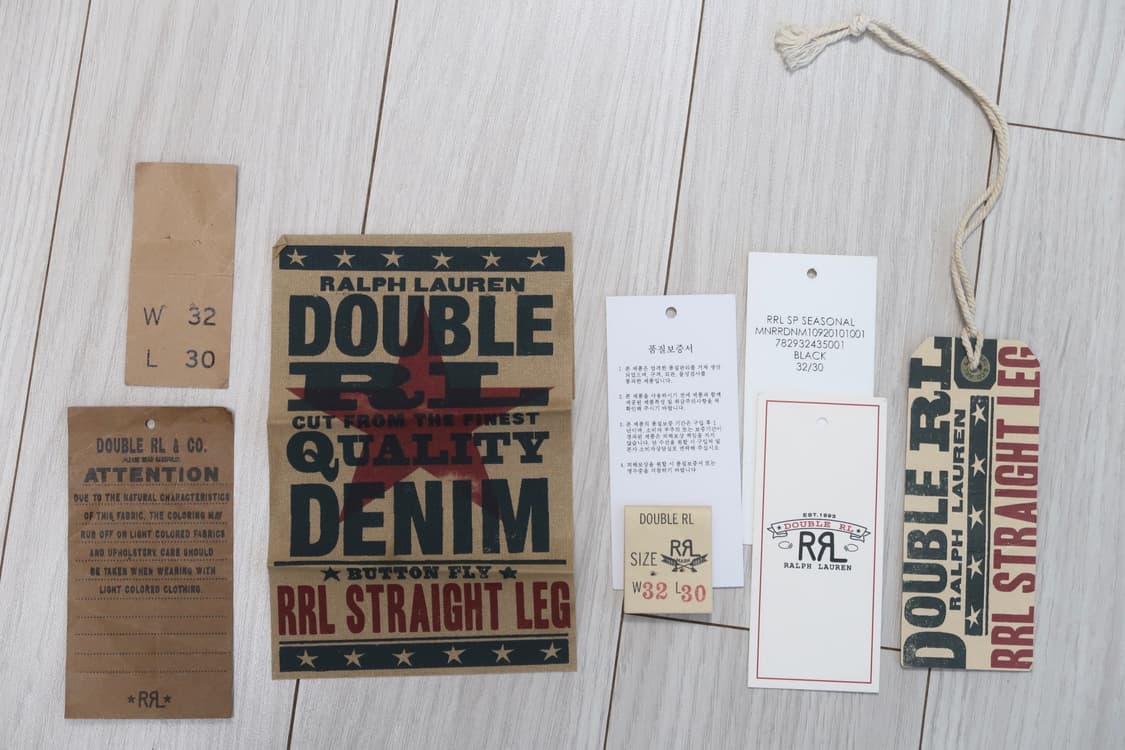 (32/30)RRL 더블알엘 스트레이트 흑청 데님 상품이미지7