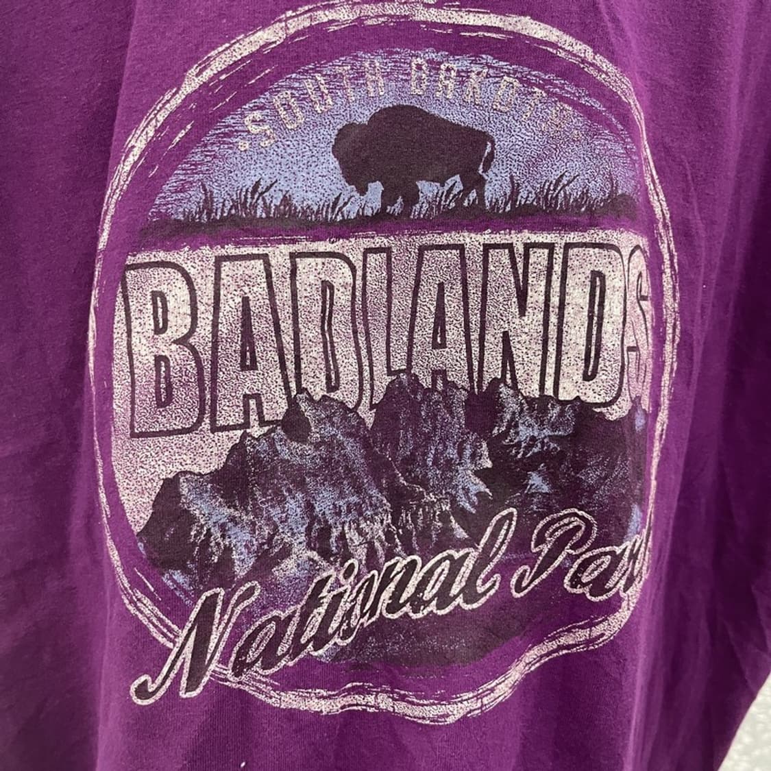 길단 레트로 빈티지 프린팅 딥퍼플 포도맛 반팔티 2XL C10539 상품이미지7