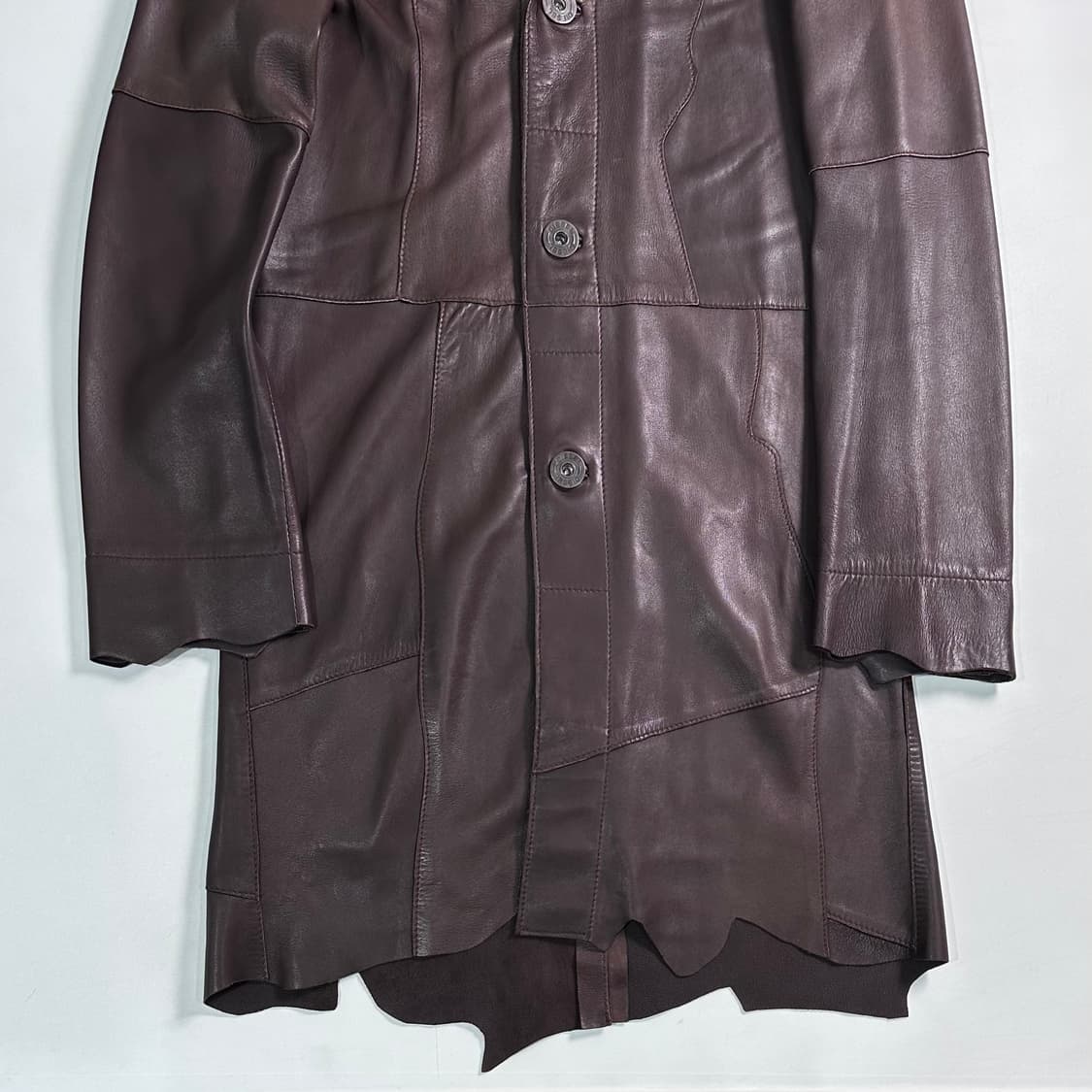 디젤 언발란스 레더 코트  상품이미지4