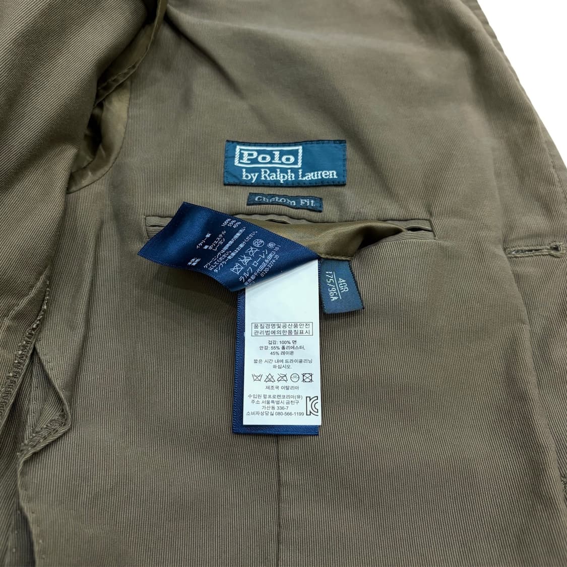 폴로 랄프로렌 카키 블레이저 자켓 40R (100 L 정도) 상품이미지4
